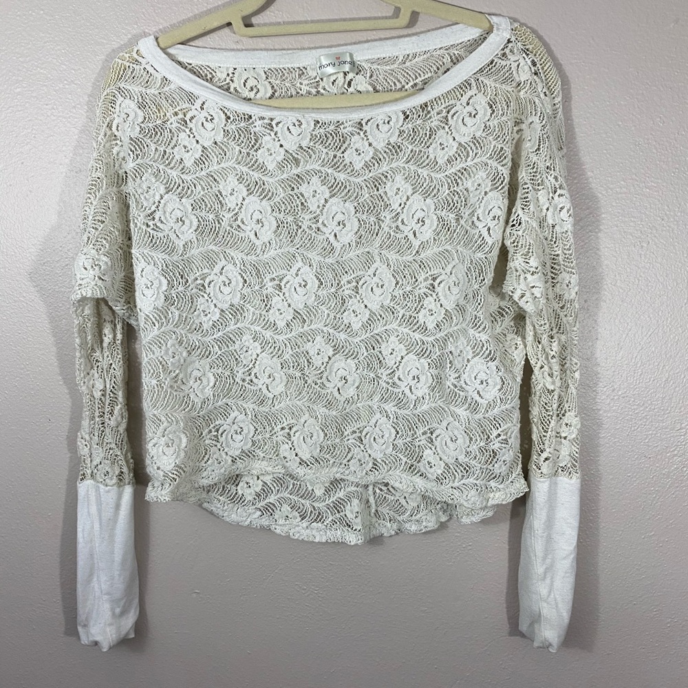 Lace long sleeve top